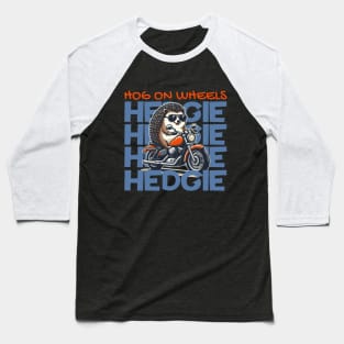 Funny hedgehog Riding a motorcycle Baseball T-Shirt